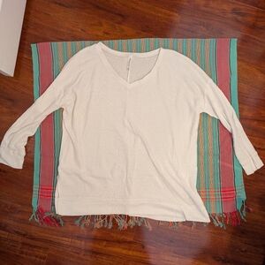 Off-white V-Neck Zenana Top